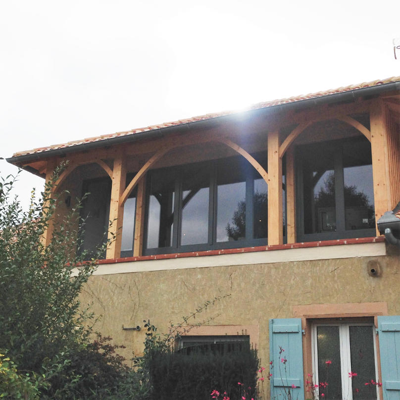 Extension bois d’une habitation à Estang