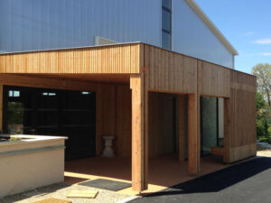 Réalisation d’une extension bois à la salle de basket à Réjaumont